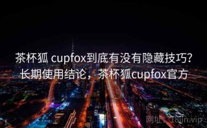 茶杯狐 cupfox到底有没有隐藏技巧？长期使用结论，茶杯狐cupfox官方