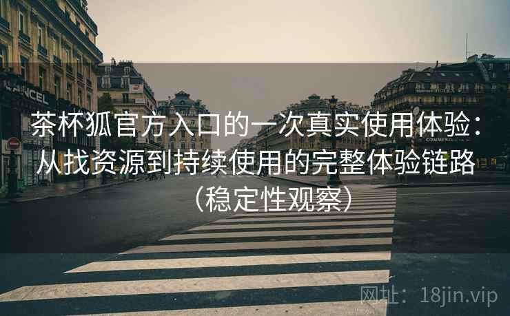 茶杯狐官方入口的一次真实使用体验：从找资源到持续使用的完整体验链路（稳定性观察）