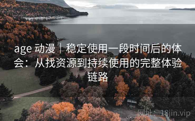 age 动漫|稳定使用一段时间后的体会:从找资源到持续使用的完整体验链路 age 动漫|稳定使用一段时间后的体会:从找资源到持续使用的完整体验链路